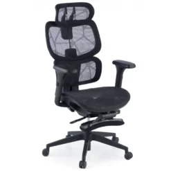 Sedia ergonomica Every, con poggiapiedi estraibile, rete