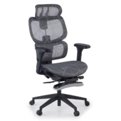 Sedia ergonomica Every, con poggiapiedi estraibile, rete