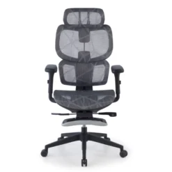 Sedia ergonomica Every, con poggiapiedi estraibile, rete
