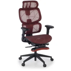 Sedia ergonomica Every, con poggiapiedi estraibile, rete