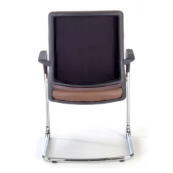 Sedia Ospiti Ufficio Bali, schienale ergonomico similpelle