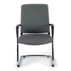 Sedia Ospiti Ufficio Bali, schienale ergonomico similpelle