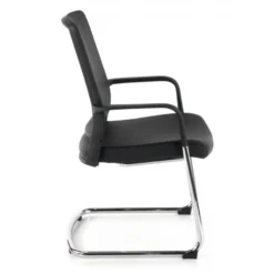 Sedia Ospiti Ufficio Bali, schienale ergonomico similpelle