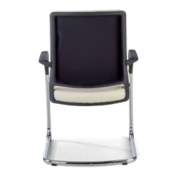 Sedia Ospiti Ufficio Bali, schienale ergonomico similpelle