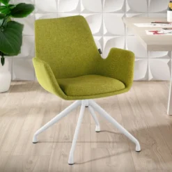 Sedia per Riunioni Glamm, imbottitura generosa, gambe in nero grafite