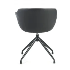 Sedia Riunione Ores, base piramidale, ottime finiture, ecopelle
