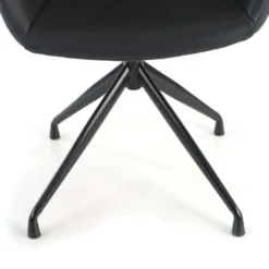Sedia Riunione Ores, base piramidale, ottime finiture, ecopelle
