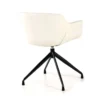 Sedia Riunione Ores, base piramidale, ottime finiture, ecopelle