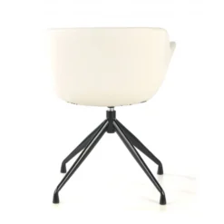 Sedia Riunione Ores, base piramidale, ottime finiture, ecopelle