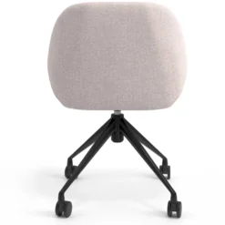 Sedia riunioni con ruote Greta, base in alluminio