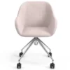 Sedia riunioni con ruote Greta, base in alluminio