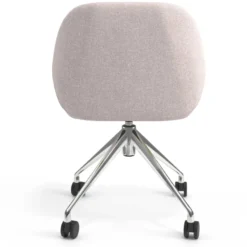 Sedia riunioni con ruote Greta, base in alluminio