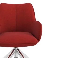 Sedia riunioni con ruote Nora, base in alluminio