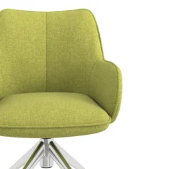 Sedia riunioni con ruote Nora, base in alluminio