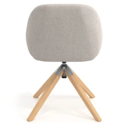 Sedia riunioni Greta, base in legno girevole