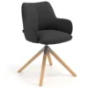 Sedia riunioni Nora, base in legno girevole