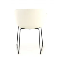 Sedia Sala Attesa Ores, Cantilever, Sedile Imbottito, Pelle