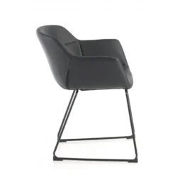 Sedia Sala Attesa Ores, Cantilever, Sedile Imbottito, Pelle