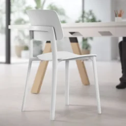 Sedia Sala d'Attesa Etna, design minimalista e impilabile