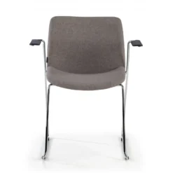 Sedia Sala d'Attesa Flow, schienale ergonomico, slitta, con braccioli