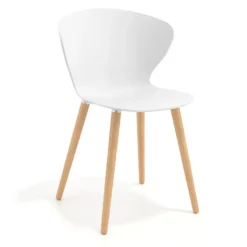 Sedia Scandinava Emily, seduta ergonomica, gambe in legno