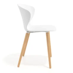 Sedia Scandinava Emily, seduta ergonomica, gambe in legno
