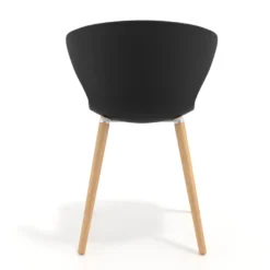 Sedia Scandinava Emily, seduta ergonomica, gambe in legno