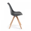 Sedia scandinava Norway, design, gambe in legno