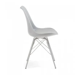 Sedia scandinava Norway, design, gambe in metallo