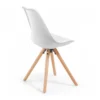 Sedia scandinava Norway, design, gambe in legno
