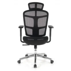 Sedia Smart Working Dover, poggiatesta, base alluminio, 8 ore
