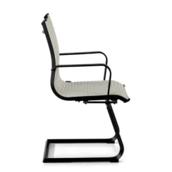 Sedia Ufficio Brenton, struttura nera, ecopelle