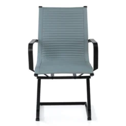 Sedia Ufficio Brenton, struttura nera, ecopelle