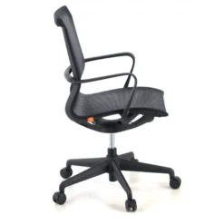 Sedia ufficio Design Fox black, Schienale Basculante, in Rete