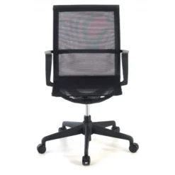 Sedia ufficio Design Fox black, Schienale Basculante, in Rete