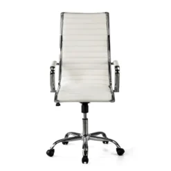 Sedia ufficio design Vogue, Struttura cromata, schienale alto