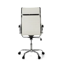 Sedia ufficio design Vogue, Struttura cromata, schienale alto