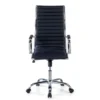 Sedia ufficio design Vogue, Struttura cromata, schienale alto