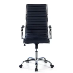 Sedia ufficio design Vogue, Struttura cromata, schienale alto