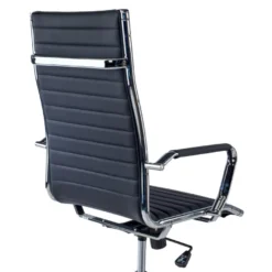 Sedia ufficio design Vogue, Struttura cromata, schienale alto