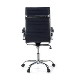 Sedia ufficio design Vogue, Struttura cromata, schienale alto