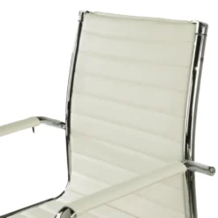 Sedia ufficio design Vogue, Struttura cromata, schienale basso