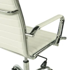 Sedia ufficio design Vogue, Struttura cromata, schienale basso