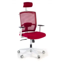 Sedia Ufficio Ergonomica Akira white con poggiatesta