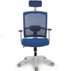 Sedia Ufficio Ergonomica Akira white con poggiatesta