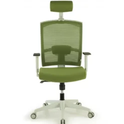 Sedia Ufficio Ergonomica Akira white con poggiatesta