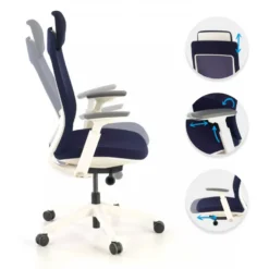 Sedia Ufficio Ergonomica Intouch white, Completamente Regolabile
