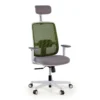 Sedia Ufficio Ergonomica Kaito white con poggiatesta