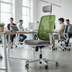 Sedia Ufficio Ergonomica Kaito white con poggiatesta
