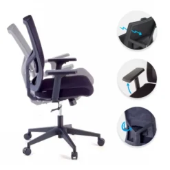 Sedia Ufficio Ergonomica Verdi, braccioli regolabili, supporto lombare,